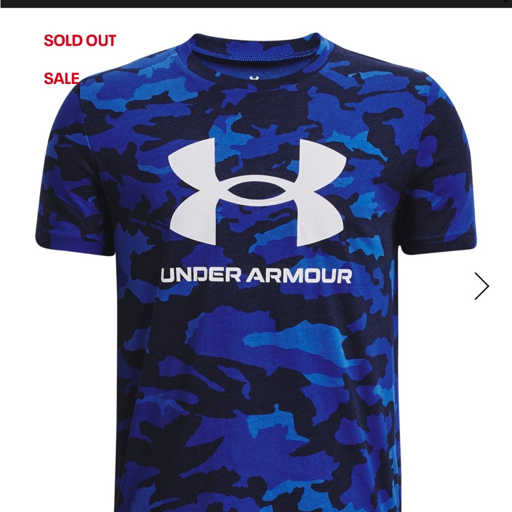 Under Armour Men's Short Sleeve Blue Camo Tee NWT